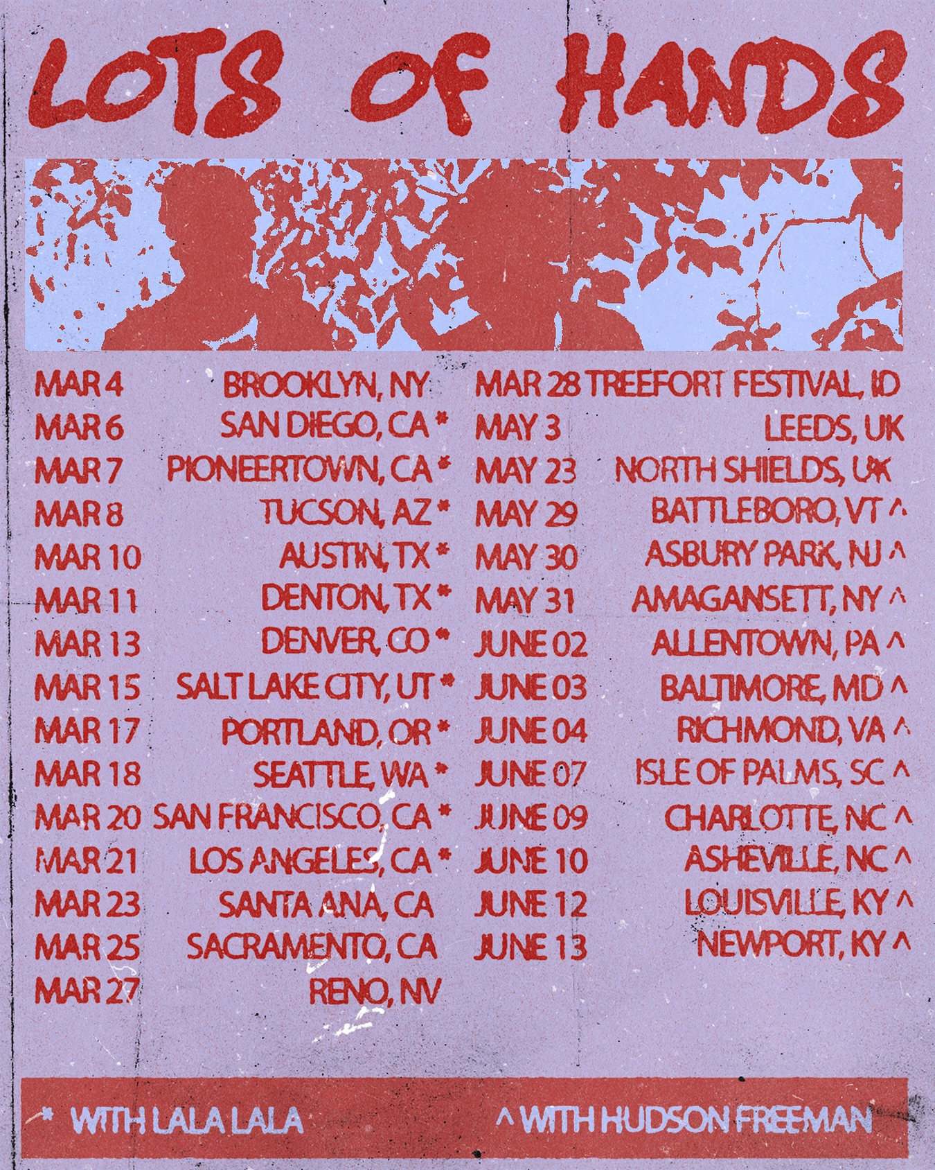 Lots of Hands Tour Poster 2026